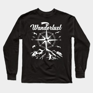 Wanderlust Design | Berge Kompass Shirt Long Sleeve T-Shirt